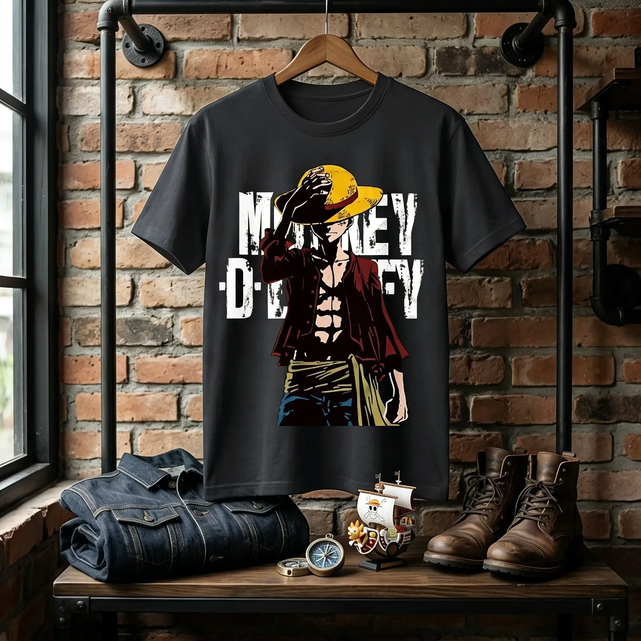 2026 Oversized One Piece Monkey D Luffy T-shirt Man Women Y2k Anime Print Parent Child Short Sleeve Tee Loose Casual Top Summer