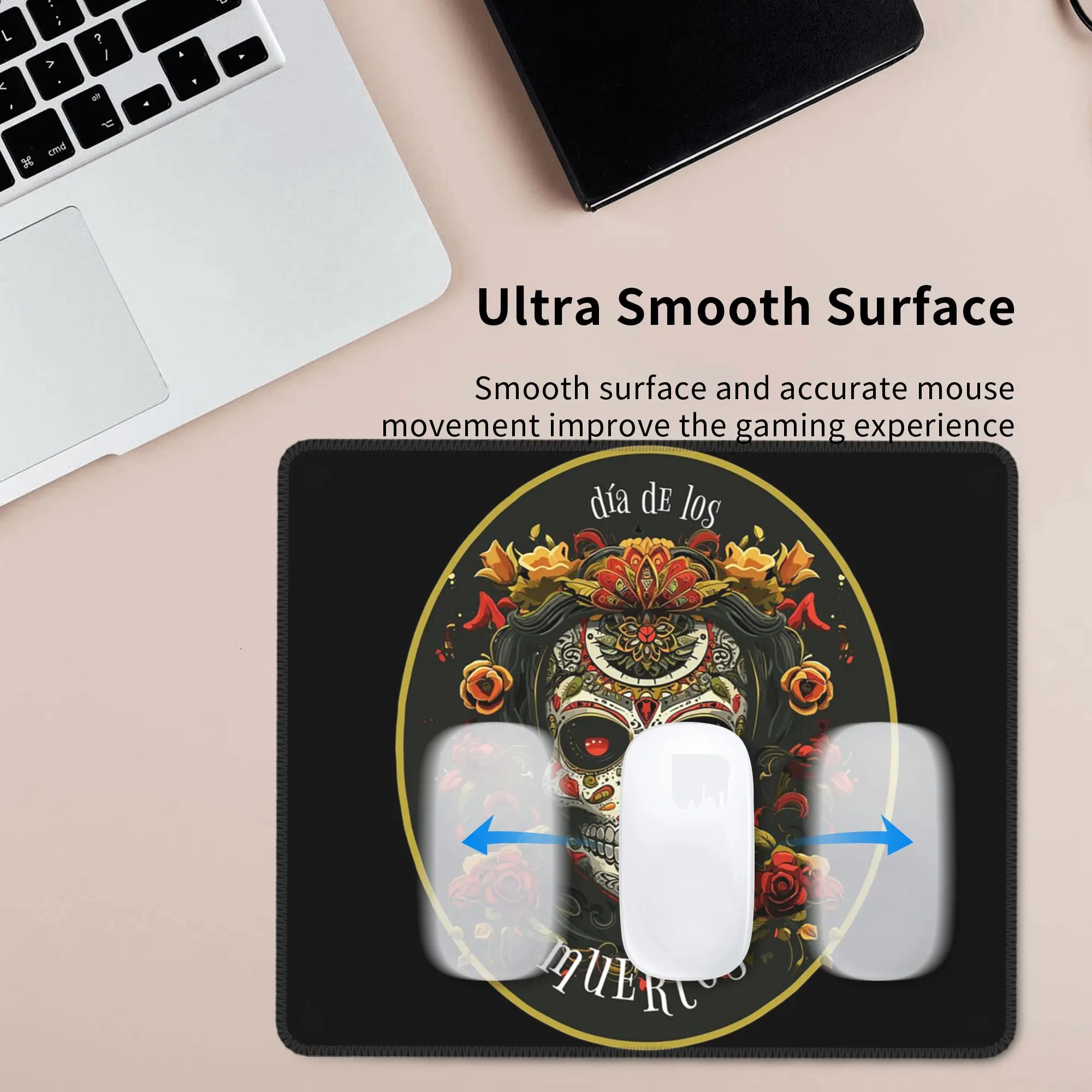 Mexican Catrina Girl Day Of The Dead Sugar Skull Mouse Pad Computer Keyboard Mouse Mat PC Laptop Desk Mat Accessories Table Mats
