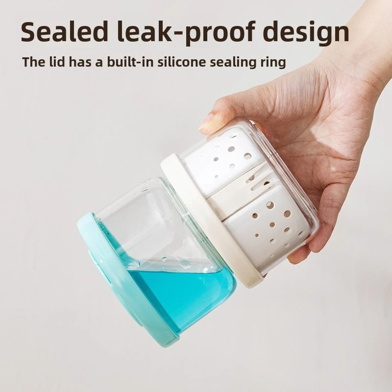 Fruit Cup Bento Box Storage Box Portable Storage Box Outdoor Salad Bowl Drain Refrigerator Food Grade Preservation Box