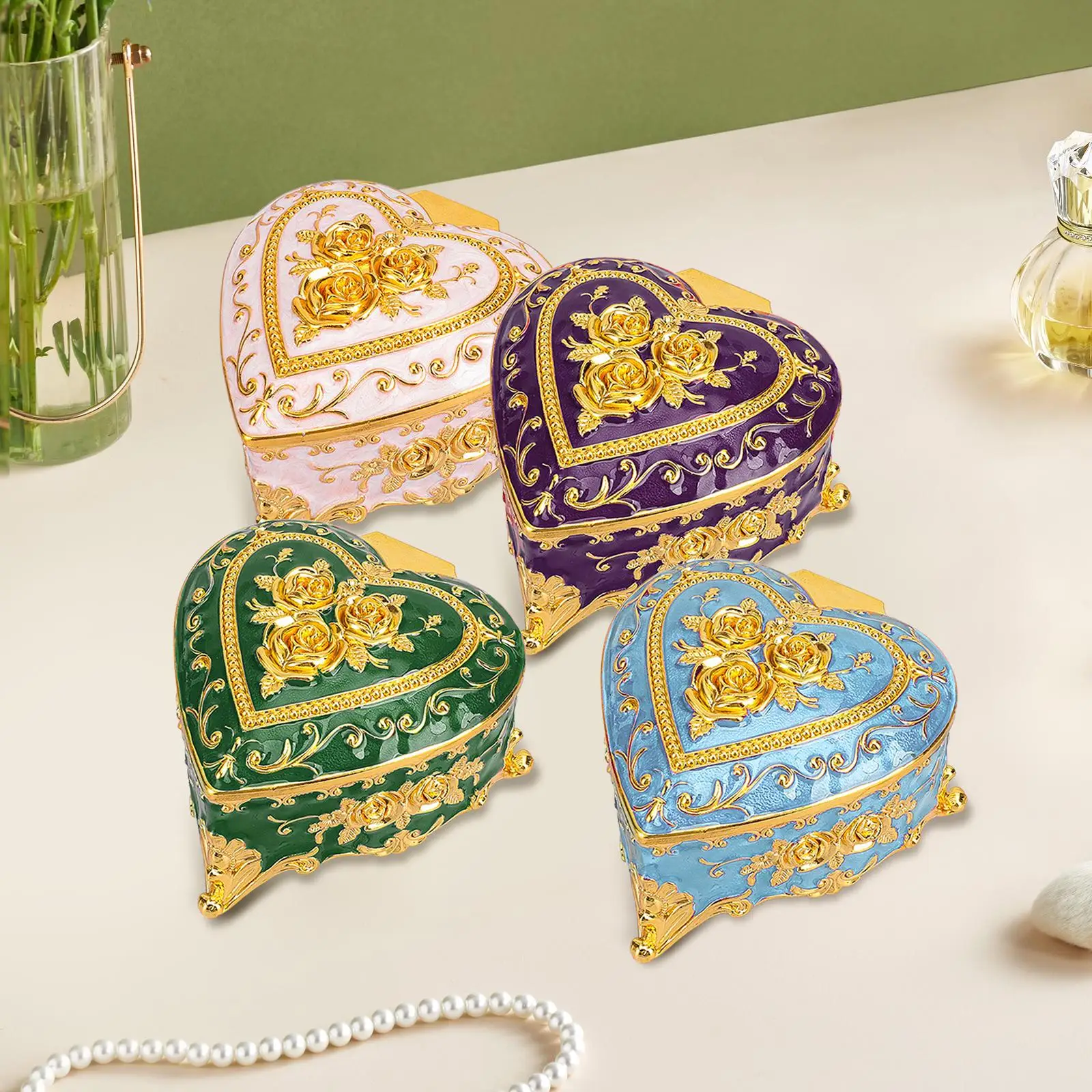 

Heart -shaped jewelry box women jewelry storage box for home
