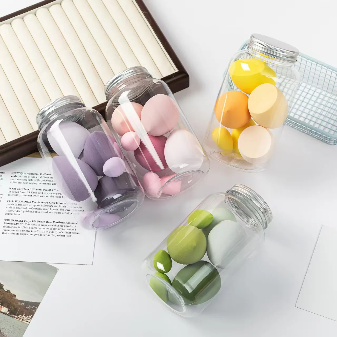 4Pcs/set 7Pcs/set Egg-shaped Makeup Sponge Non-powder-absorbing Ultra-soft, Wet  Dry, Boxed