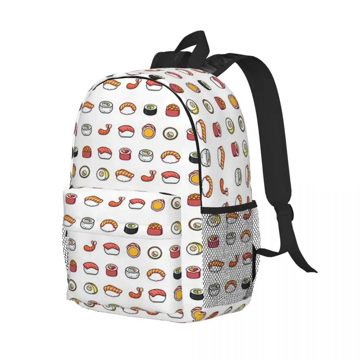 Sushi Nyan Kawaii Comida Mochilas, Adolescente Bookbag, Estudantes Mochilas Escolares, Mochila Laptop, Bolsa de Ombro, Grande Capacidade, Moda