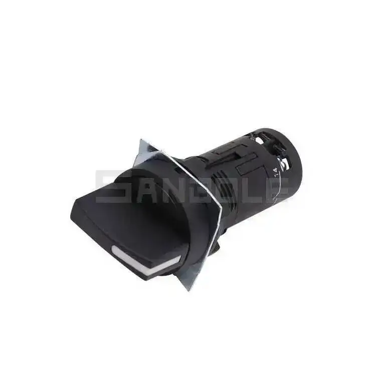 5Pcs XB7-ED21 2-Position Self-Locking Rotary Switch Knob 22MM Plastic Cylindrical Integrated Handle Control