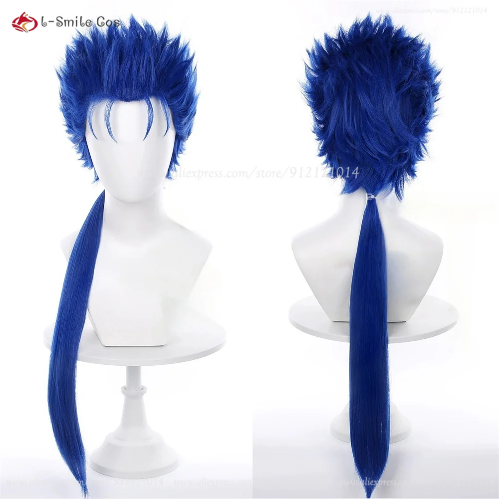 

Fate Cu Chulainn Cosplay Wig 65cm Blue Wigs For FGO Men Cosplay Costumes Anime Wig Heat Resistant Synthetic Hair Halloween