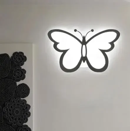 

11W LED Wall Lamp Butterfly Track Project White Wall Lamp Bedroom Wall Lamp Home Decoration Night Light