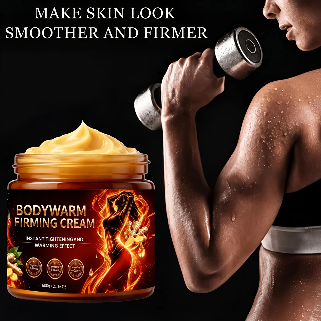 Warm Ginger Body Care Cream, Soft and Moisturizing Care for the Skin of the Abdomen, Full-Body Moisturizing Cream