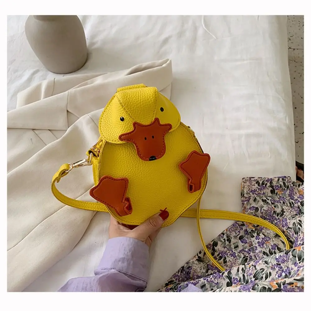 Duck Shape Women Shoulder Bag Cute PU Leather Square Crossbody Bag Large Capacity Comfort Surface Messenger Bag Shopping Travel