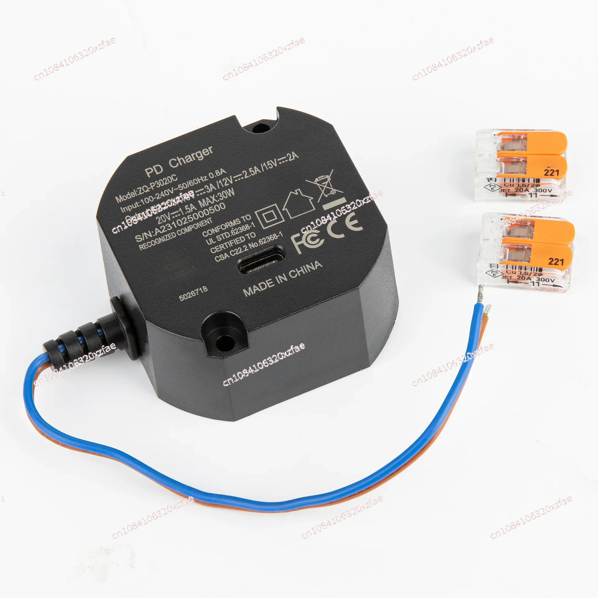 AC to TYPEC power supply PD3.0 charging protocol maximum power 30W