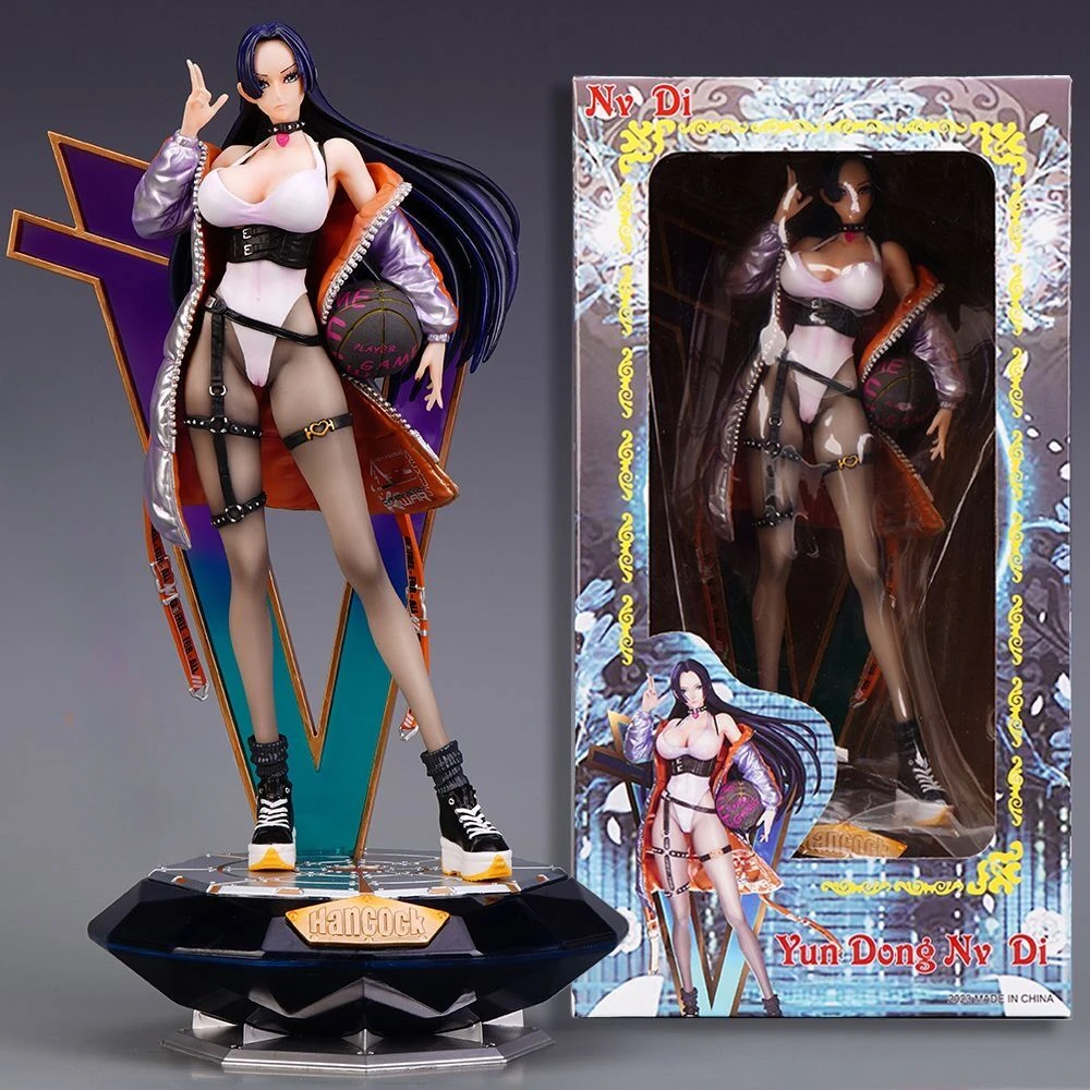 

34cm Boa Hancock One Piece Figure Anime Peripheral Pvc Female Emperor Basketball Style Luminous Action Figure Model Gifts Toys