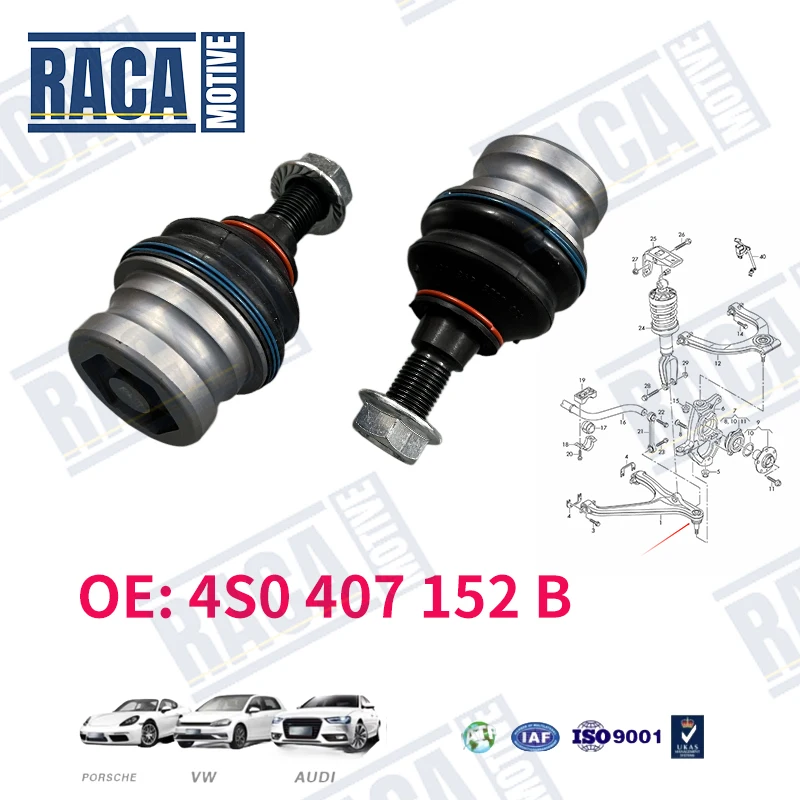 

For Audi R8 2016-2024 Front Control Arm Suspension Ball Head Swing Arm Ball Head 4S0407152B 4S0407152E