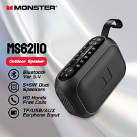 Monster MS62110 Powerful Portable Bluetooth Speaker, 10W Super Bass Sound Box, Loudspeaker with Microphone for Hands-free Call