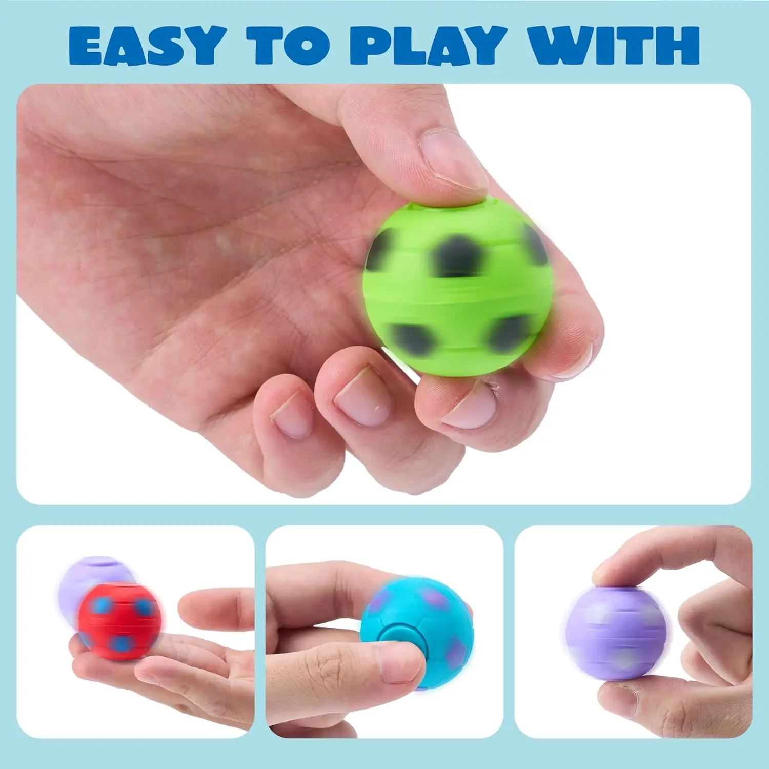 JOYFY 36 حزمة كرة القدم تململ المغازل حفلة كرة القدم تفضل ألعاب متململة السائبة جودي حقيبة المواد للأطفال حفلة عيد الميلاد عيد الميلاد #2