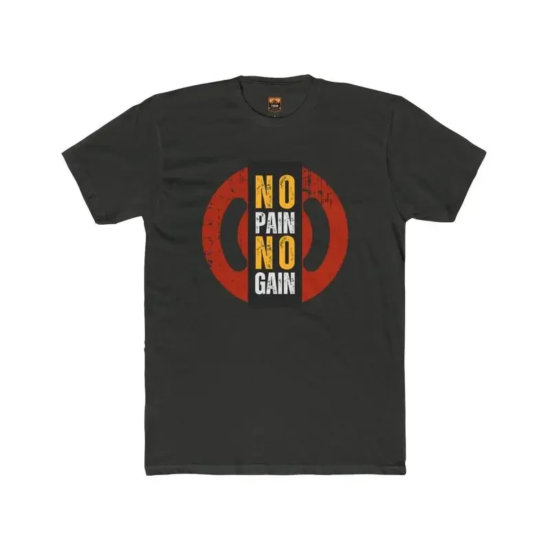 No Pain Gain Men'S Cotton Crew T Shirt