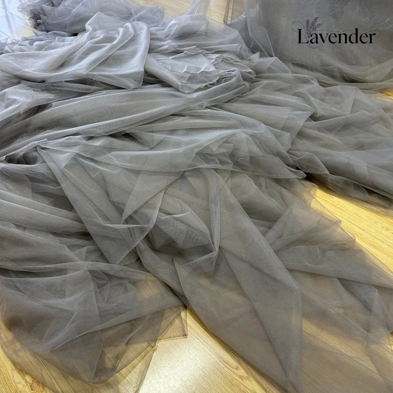 Gray  Dark Gray Soft Smooth Tulle Fabric Good Drape for Sewing Apparel  dress DIY  Party Ceiling Decoration