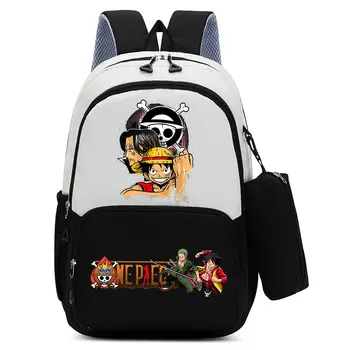 Batoh One Piece Luffy Gear 5 Nika Zoro Anime Školní taška s taškou přes rameno Penál pro děti a chlapce 8 nejlepší prodej mochila chopper one piece - №7