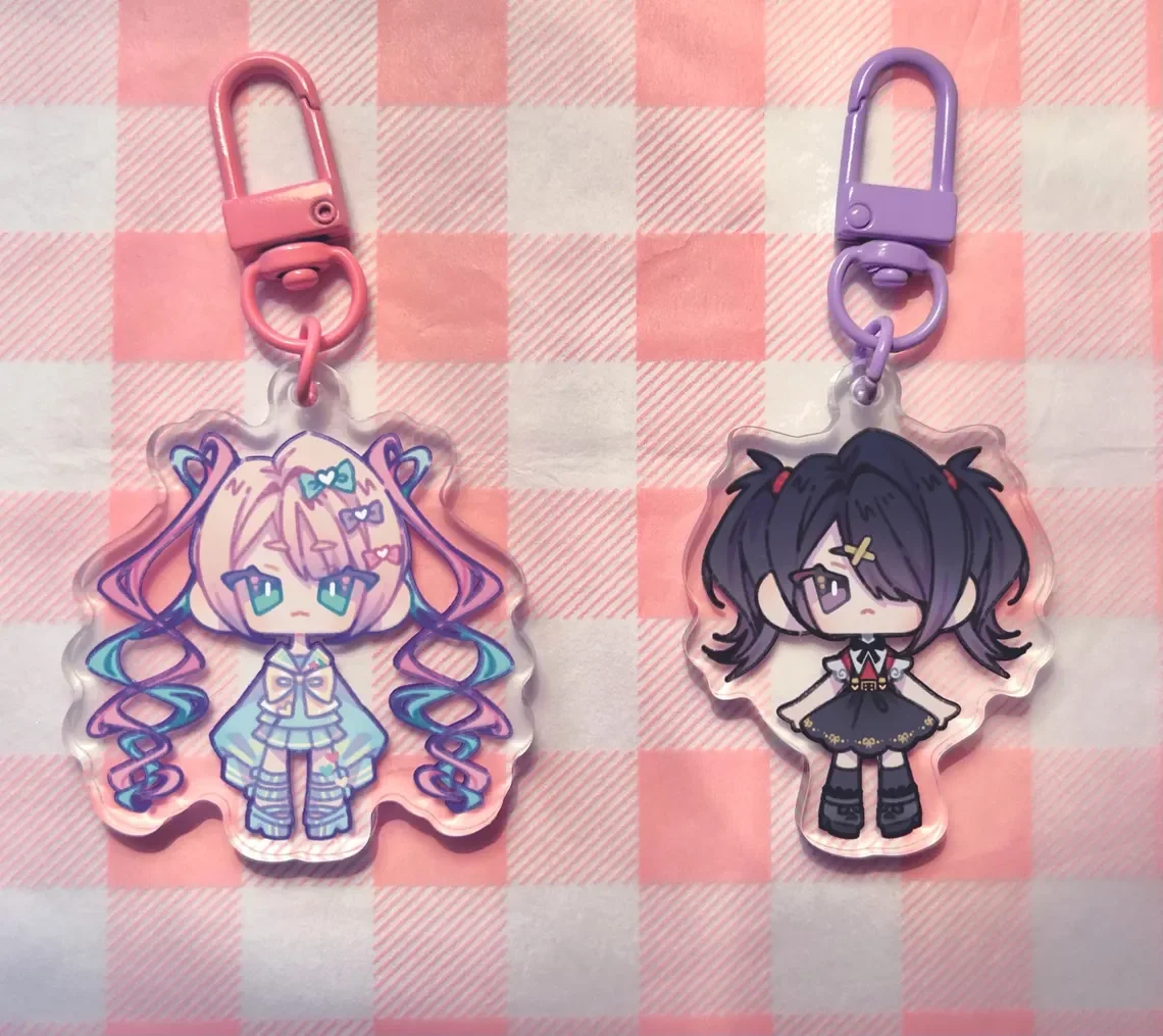 Needy Streamer Acrylic Charms Keychain for Geeks And Nerd Boys Or Girls Cute Anime Keychain for Lanyards