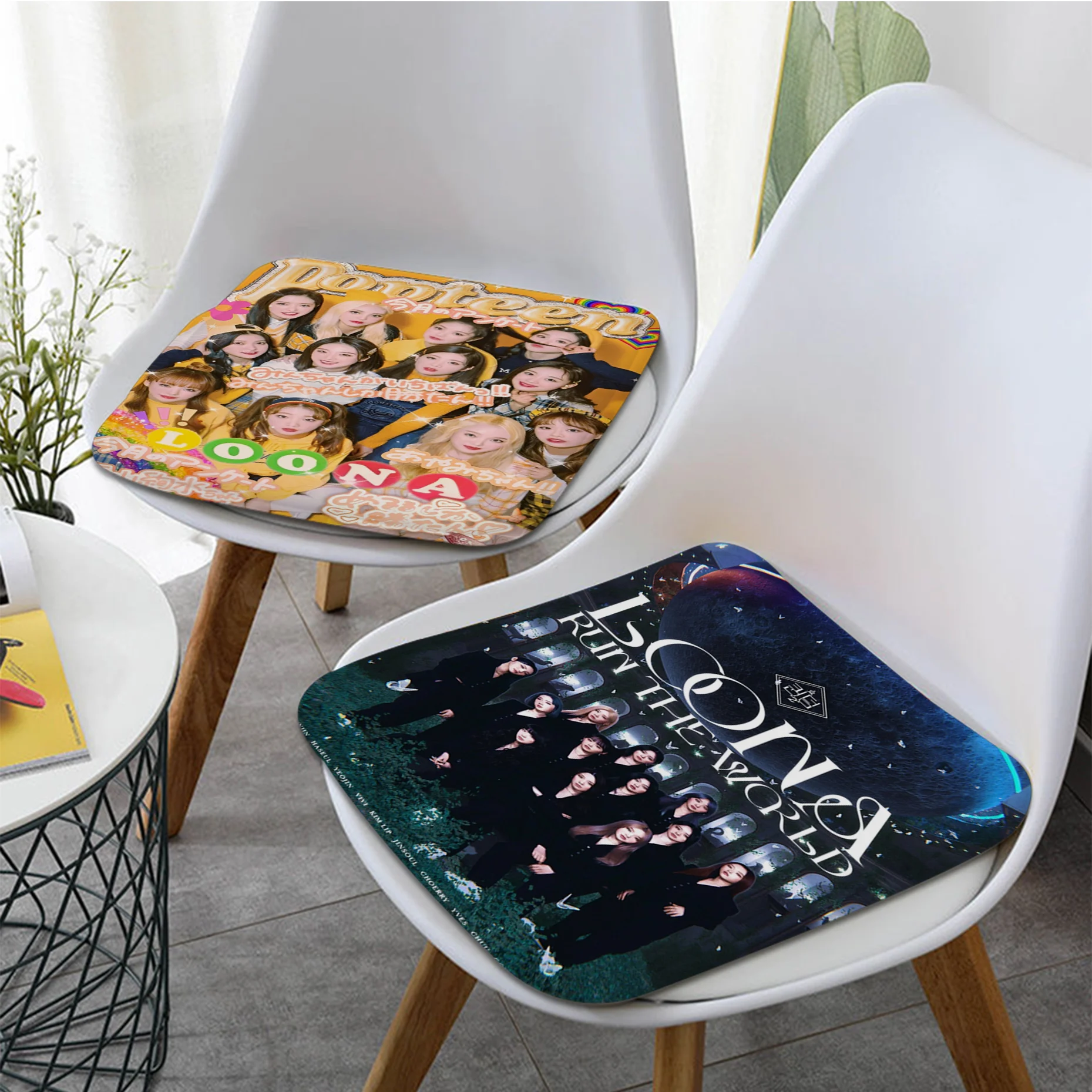 

Latest Kpop L-Loona Creative Fabric Cushion Non-slip Living Room Sofa Decor Students Stool Tatami Office Chair Mat Pad