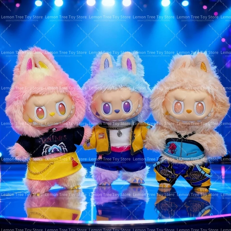 

New For 17cm Labubu Doll Clothes Cartoon Rumi Zoey Mira Costume With Customized wig Hair Set Doll Clothing Accessories Gift