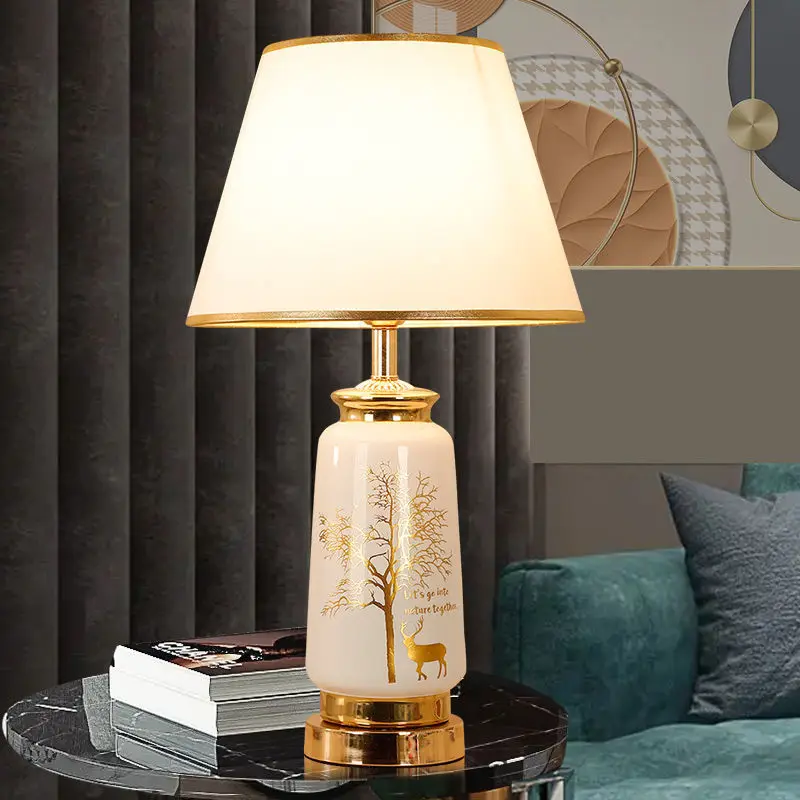 

Desk lamp bedroom bedside lamp European light luxury high-end simple modern romantic master bedroom wedding room warm and fashio