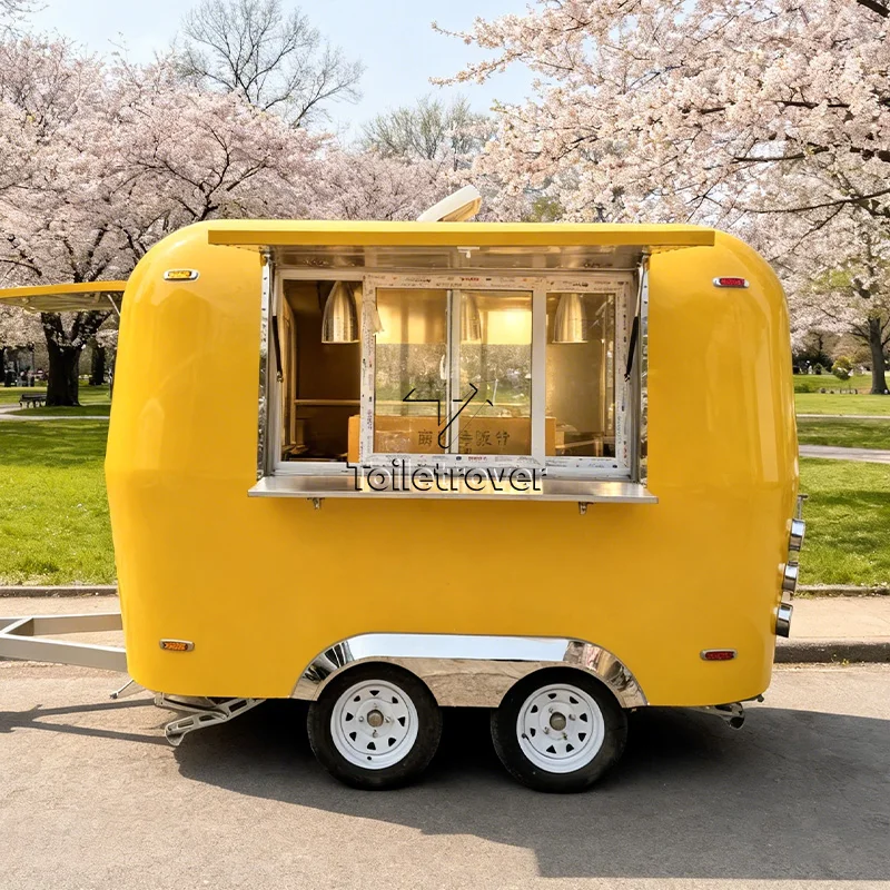 

New Design Fully Equipped Kitchen Trailer Dessert Food Truck Ice Cream Concession Outdoor Mobile Food Trailer for Sale
