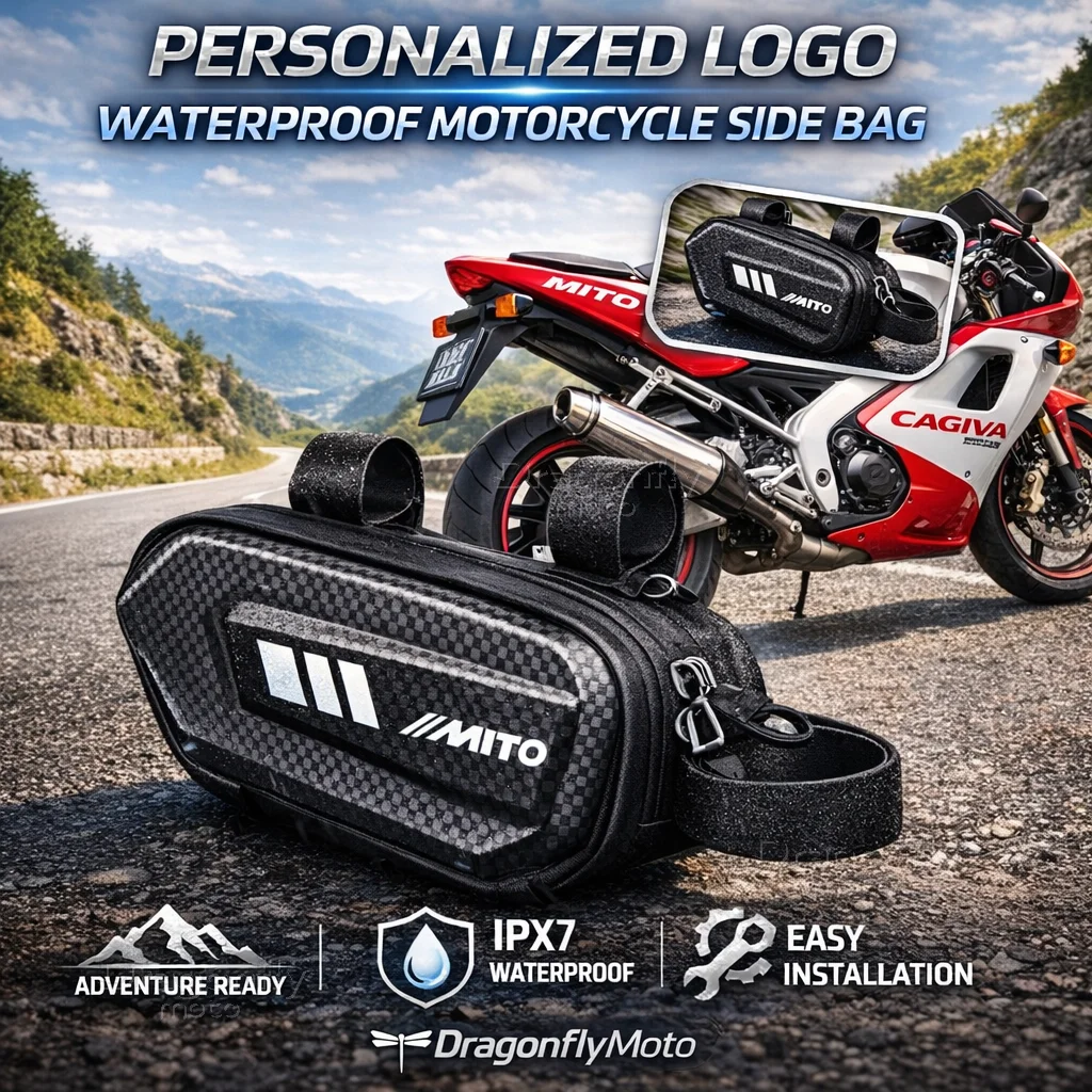 

For Cagiva Mito 50 125 Mito sp525 Motorcycle Side Bag Personalized Logo Waterproof Hard Shell Saddlebag