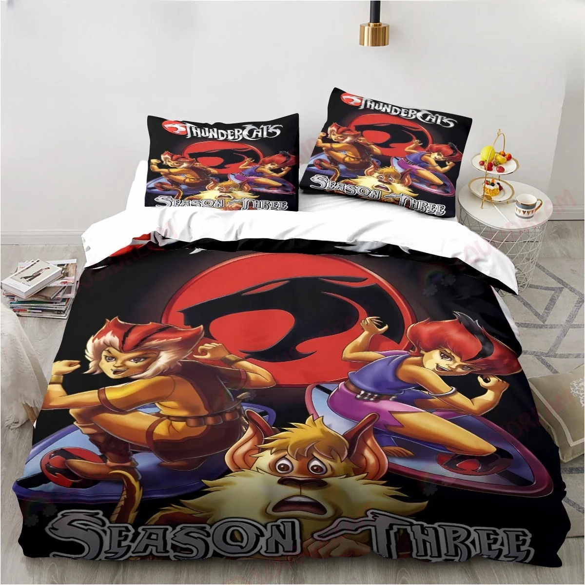 Cartoon Thundercats Bedding Set Sheet King Twin Double Child Bedding Set Mircofiber or Polyester Duvet Cover Set Home Textiles