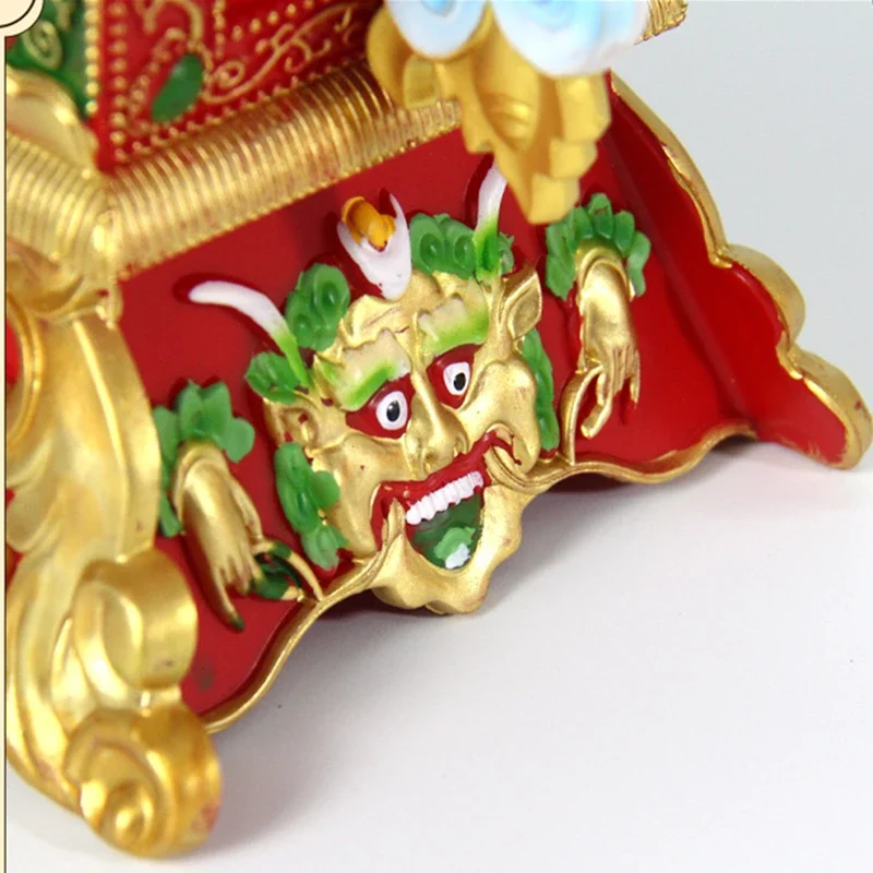 Coloured Drawing Tibetan Resin Handicraft Eight Auspicious Painting Tantric Five Organizer Buddhist Desktop Altars Decorative - view 6