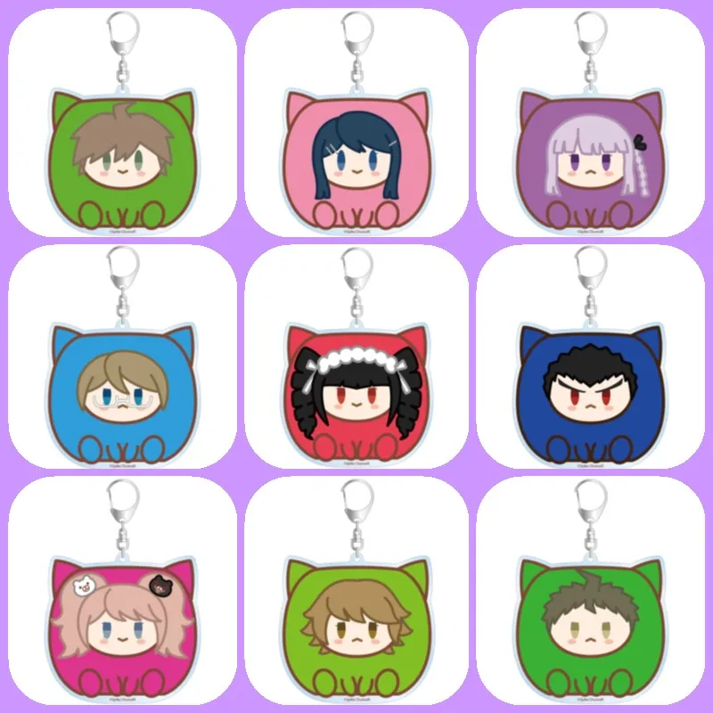 Danganronpa Popular Cartoon Figure Acrylic Keychain Vivid Color Print Bag Pendant Portable Accessory Collectible Surprise Gift