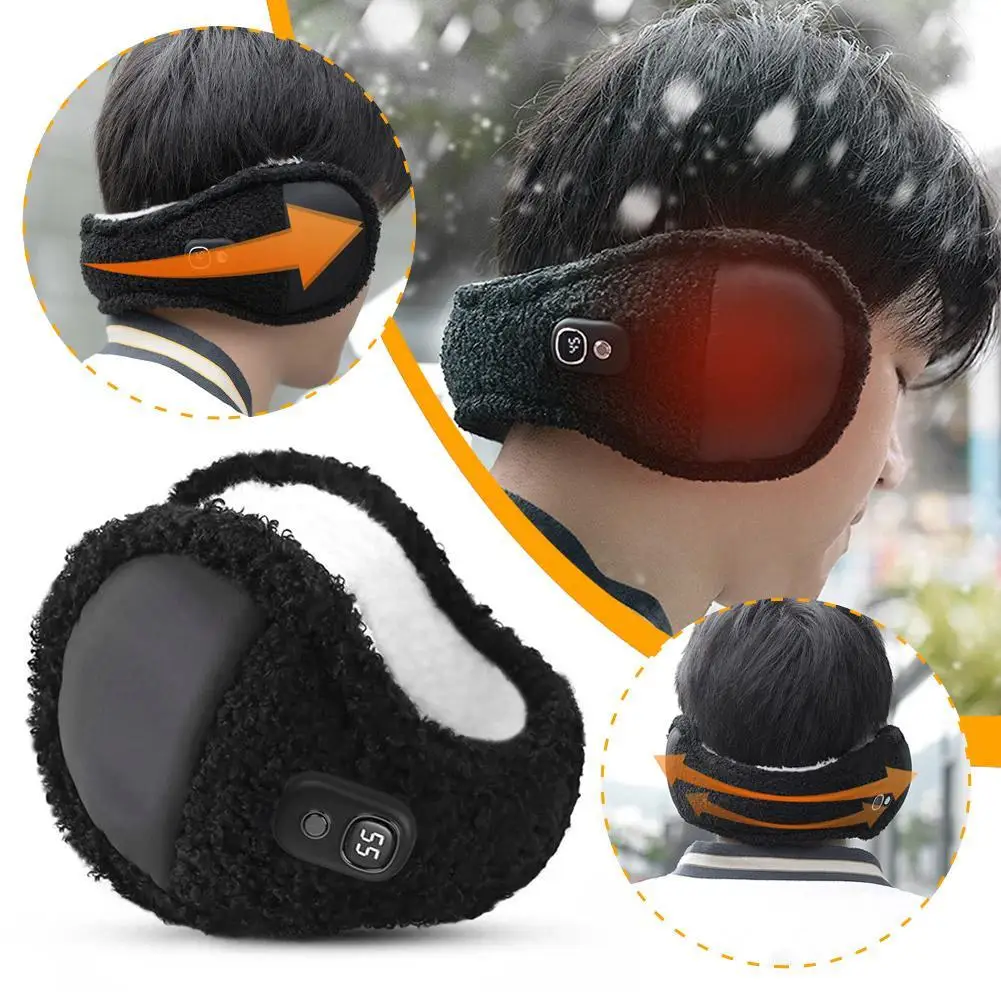 

R2 Warm And Heating Ear Cover Korean Edition Cute Student Anti Ear ﻿ Plush Winter Eartips Ears Freeze Warm Pack Foldable U7L9