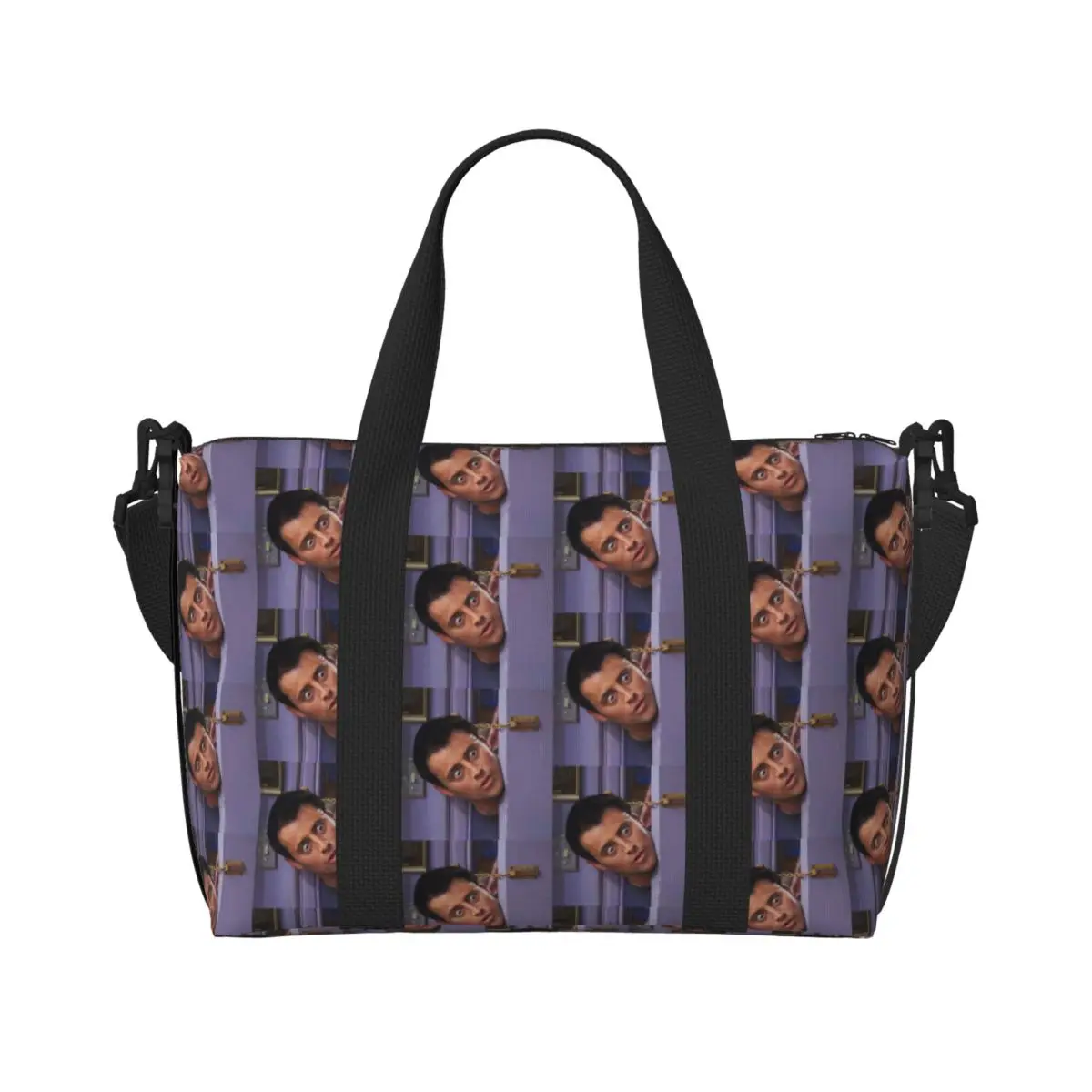 

Custom Funny Joey Tribbiani Beach Tote Bag for Women Classic TV Show Friends Big Compartment Beach Gym Travel Bags