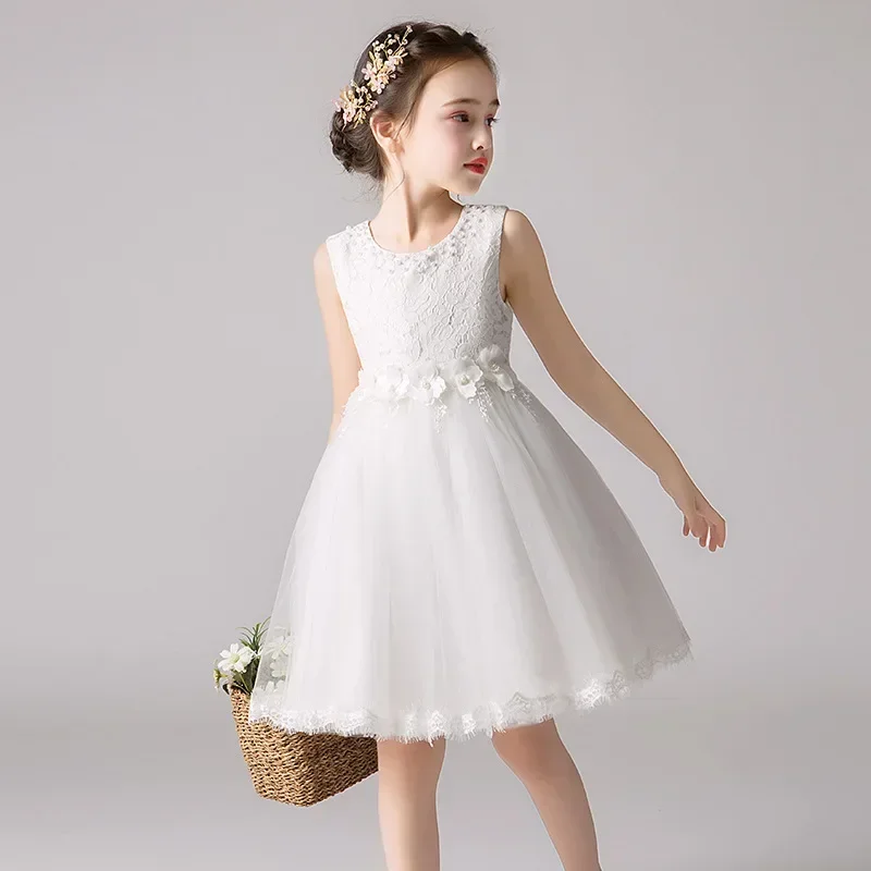 Girls' Dresses New In Weddings Party Flower Children Evening Elegant Lilac Dress 3 5 7 to 11 12 Years Baby Girly Clothes Costume