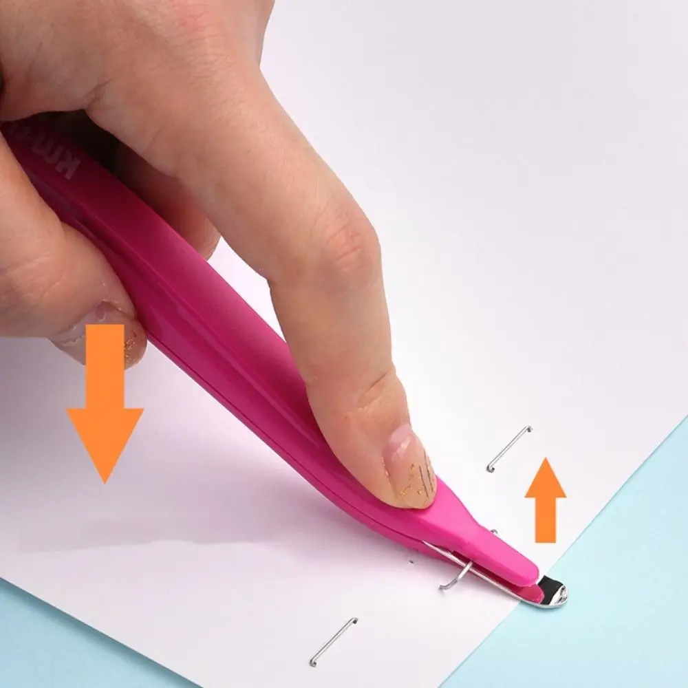 Push Style Less Effort Home School Magnetic Staples Remover Staples Removal Tool Pen Shape Staples Puller Student Stationery