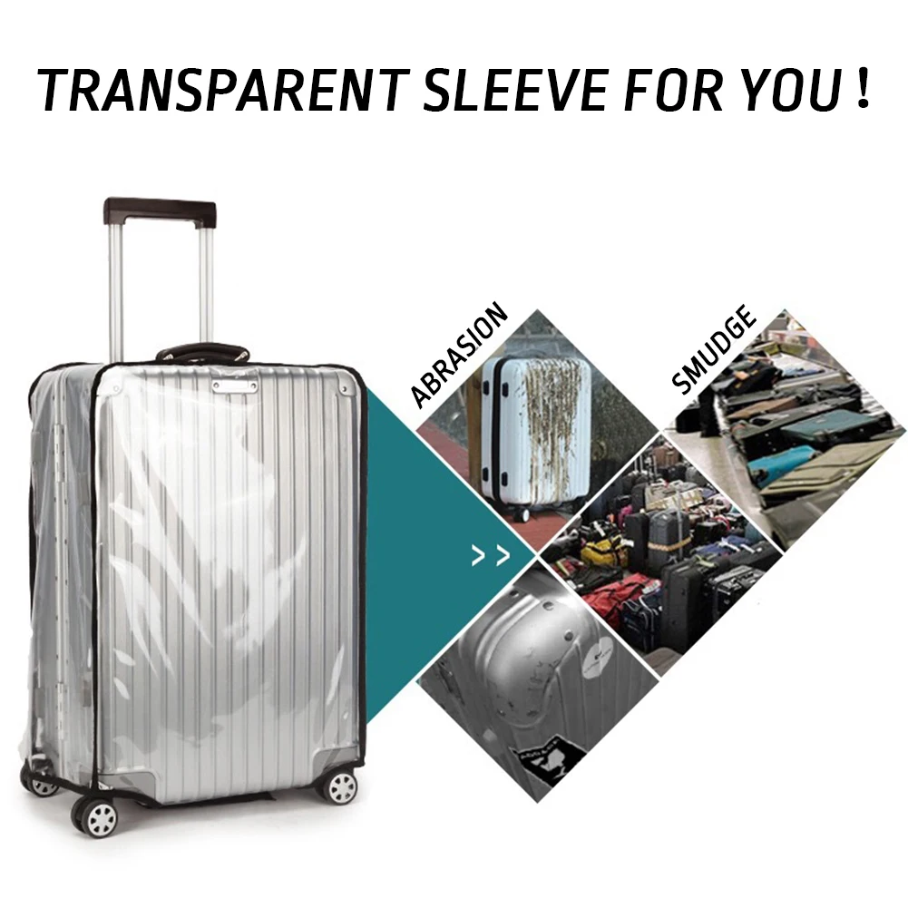 Transparent PVC Luggage Cover Wear-resistant Anti-scratch Suitcase Protector For Business Travel