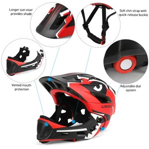 Komplette Fahrradhelm abnehmbar für Kinder, Kindersporthelm, Kinderradfahren, MTB -Motorrad, Skateboarding, Rollschuhlkate 8 Hauptverkäufe Bester Kinderhelm Moto - №5