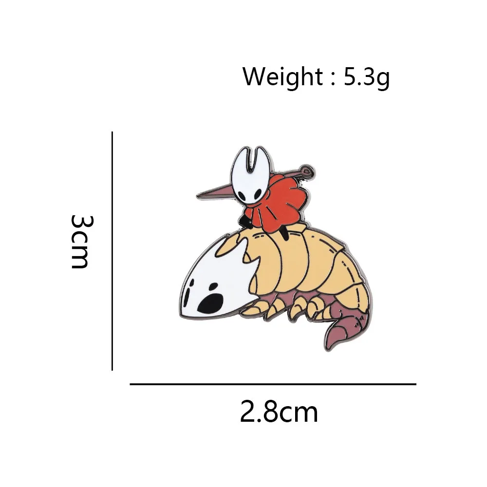Hollow Knight Silksong Enamel Pins Cute Hornet Riding Bell Beast Brooches Creative Game Badge Jewelry Lapel Pin Gift for Fans