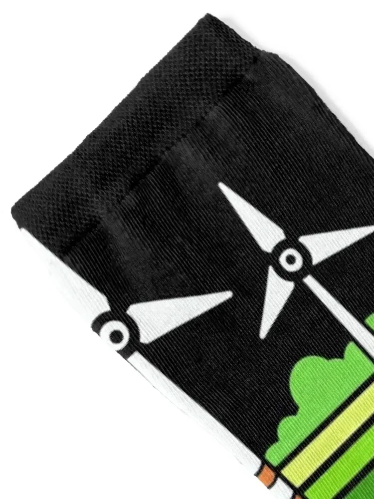 Windmill Wind Turbine Enthusiast Socks funny gift FASHION Socks For Girls Men's