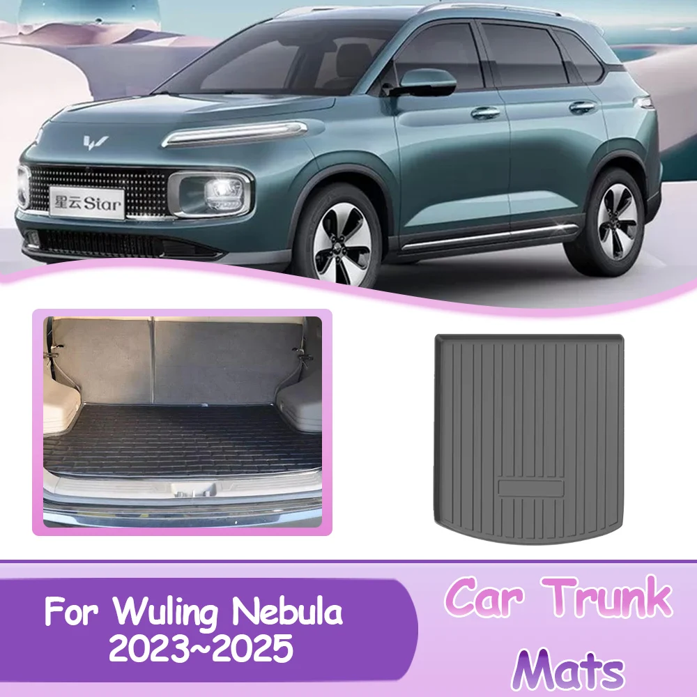 

Car Trunk Mats Full Coverage For Wuling Nebula 2023~2025 2024 Cargo Liner Protector Waterproof EVA Material Pads Accessories.