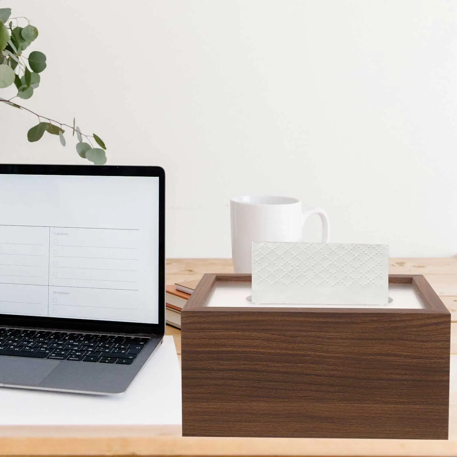 

Walnut Grain Tissue Box 197x127x94mm Vintage Wood Napkin Dispenser Home Office Car Paper Towel Organizer Storage