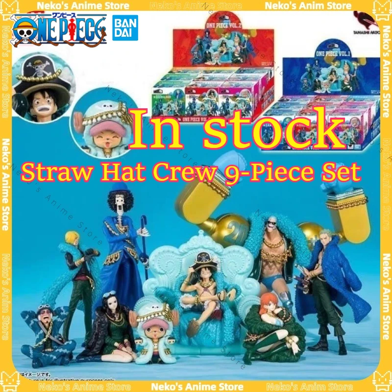 

【In Stock】Official BANDAI TAMASHII BOX One Piece Gashapon 20th Anniversary Blue & Red Outfit Straw Hat Crew 9-Piece Set Figure