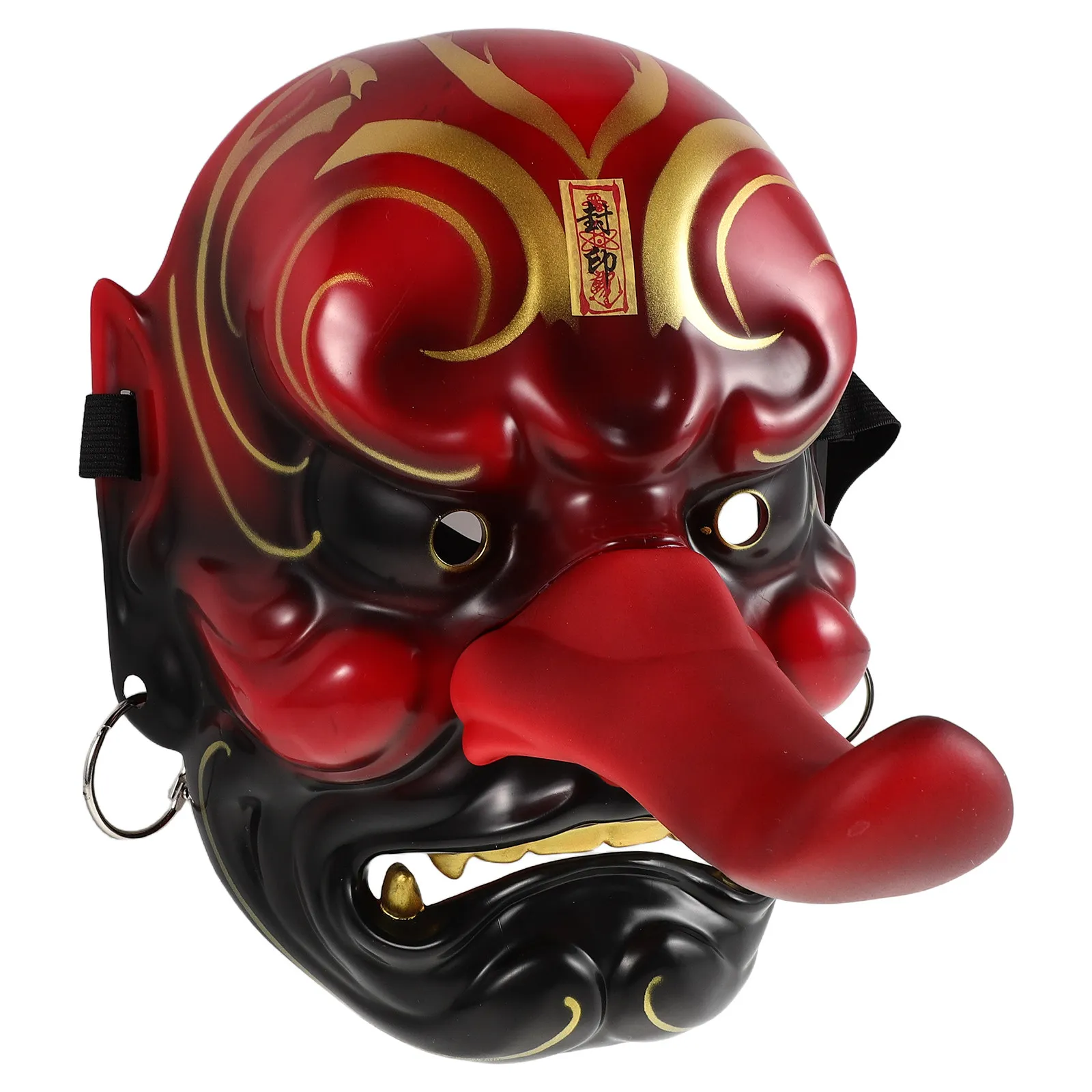 Japanese Tengu Mask Traditional Lightweight Full Face Samurai Demon Mask for Cosplay Props Halloween Scary Party Theatrical