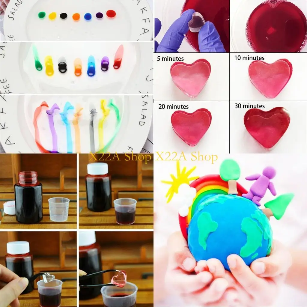 

Unique Liquid Epoxy Resin Dye Resin Jewelry Craft Projects 7 Colors Dye Colorant Set Jewelry Making Skin Safe Pigments