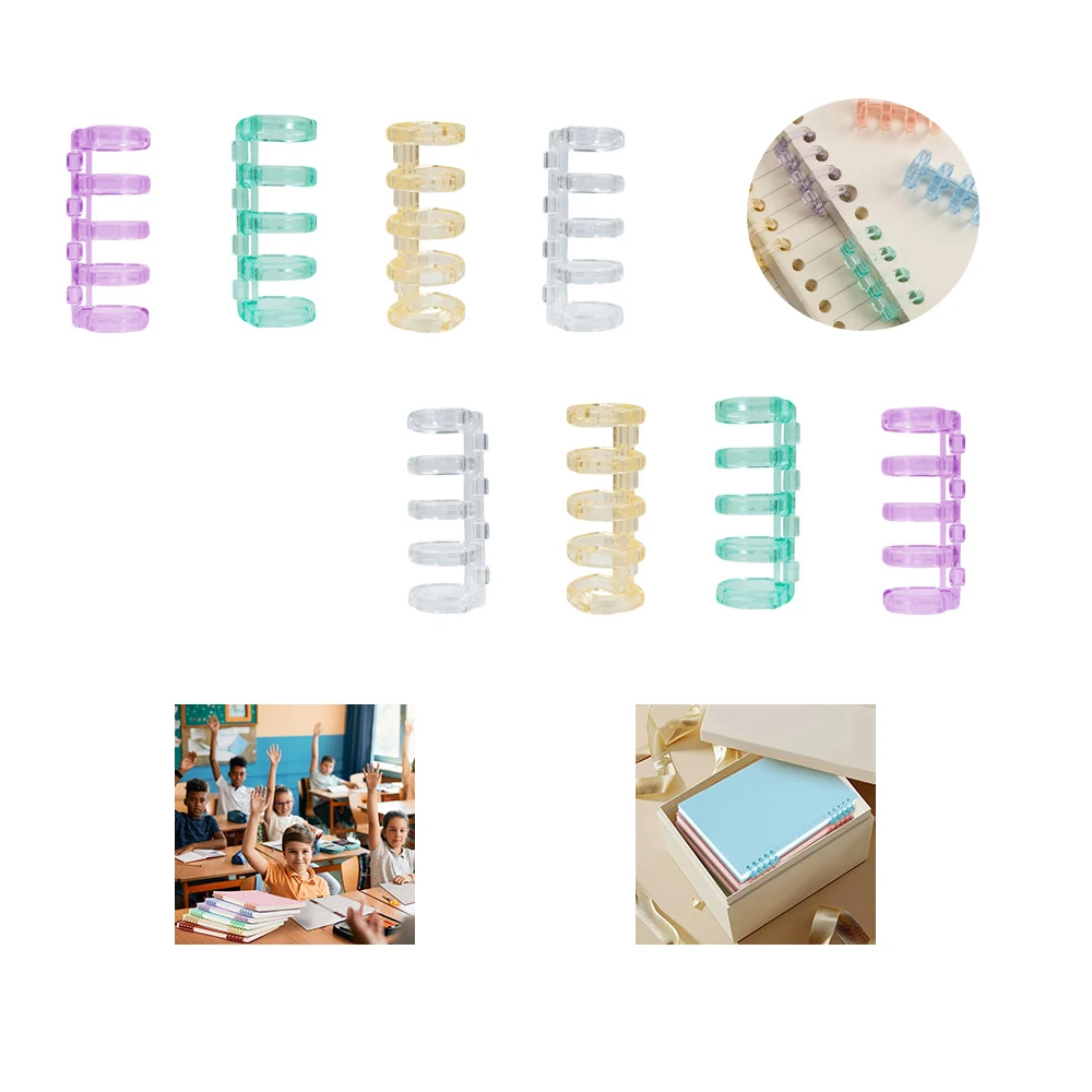 

10 шт., спиральные тетради с отрывными листами, съемные переплеты, разделенные кольца для спиральных тетрадей, школьные канцелярские принадлежности