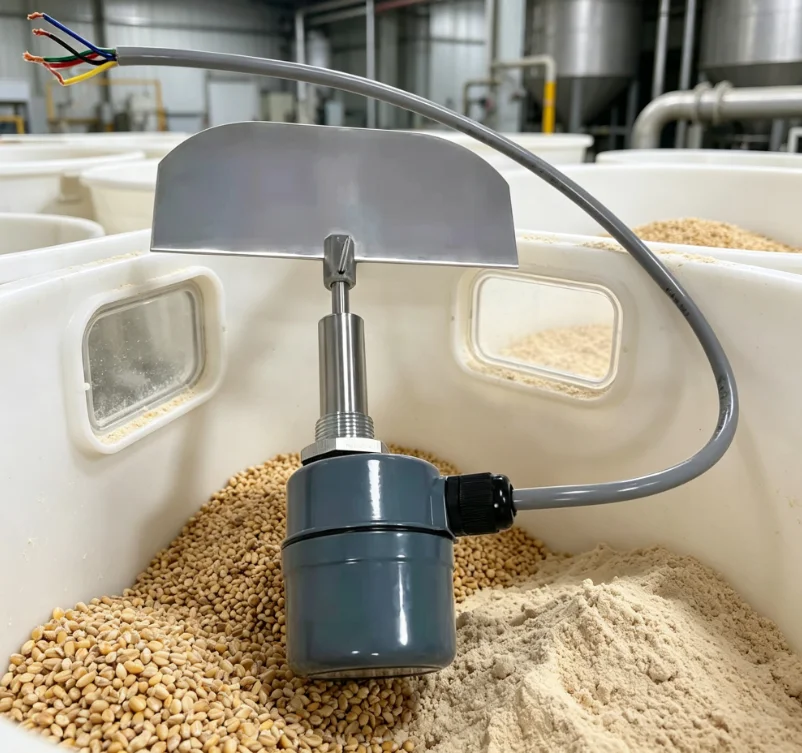 Silo Rotating Paddle Level Sensor Hopper Feed Powder Raw Material Liquid Level Switch For Corn Rice Grain Tank