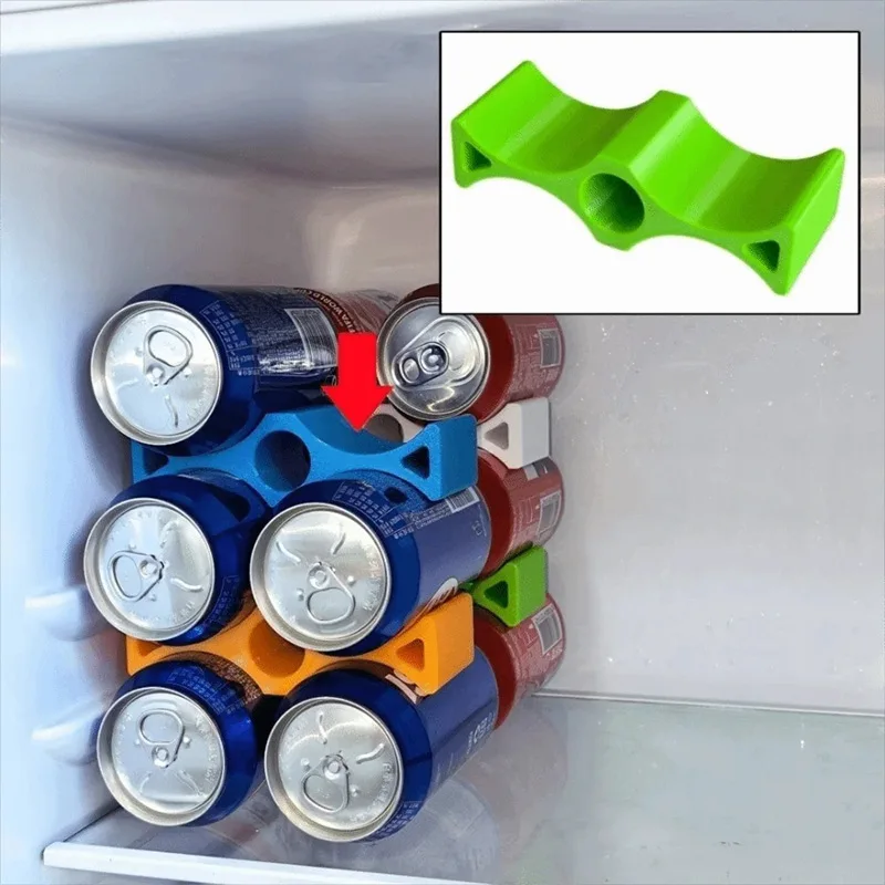 Can Stacker Organizer 3D Printed Beverage Can Holder Space Saving Stable Stack Storage Rack Fridge Pantry Drink Can Storage