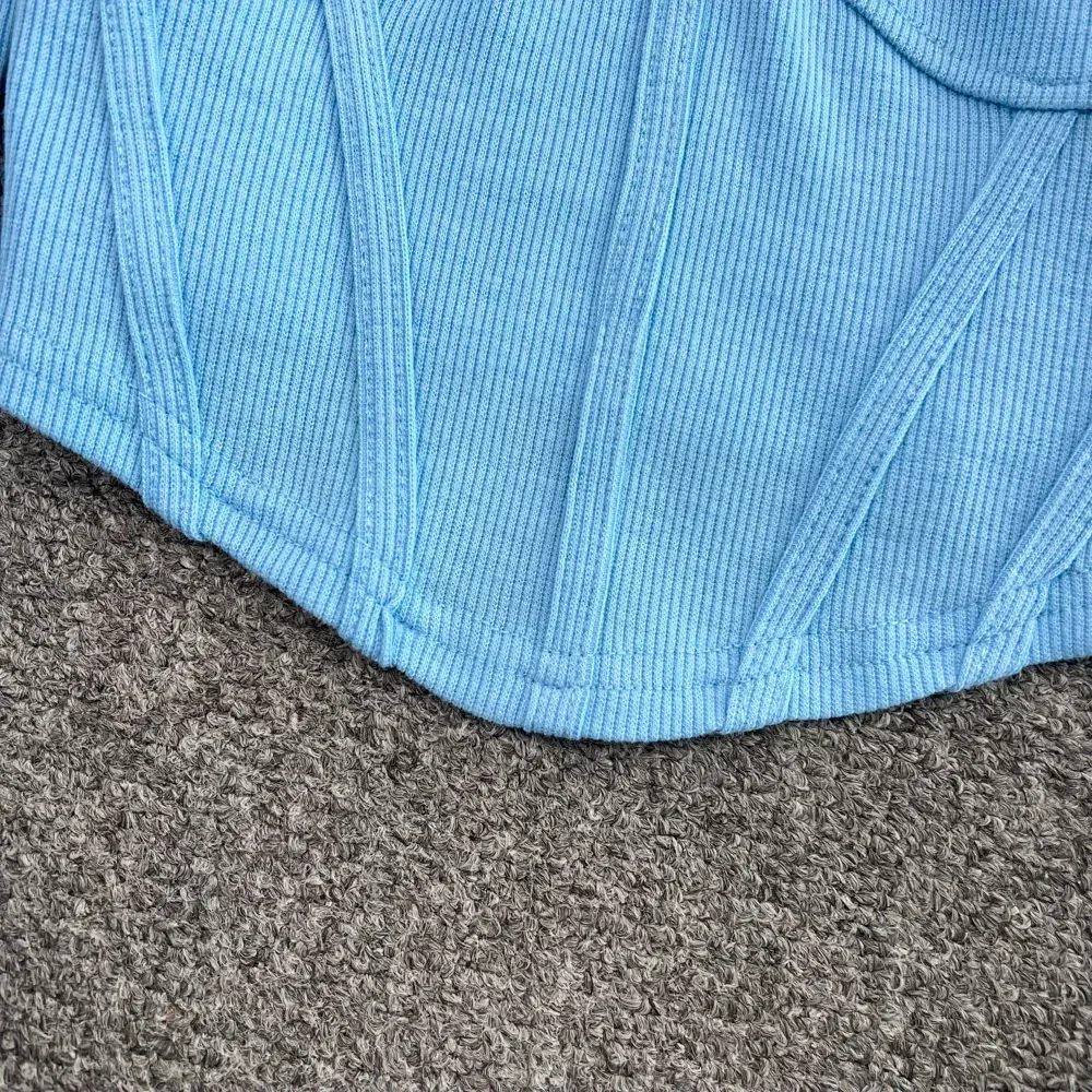 Chic Skinny Irregular Tshirt Sexy Ribbed Slim T Shirt Korean Fashion Tees  Long Sleeve High Waist Women Spring Autumn Crop Top