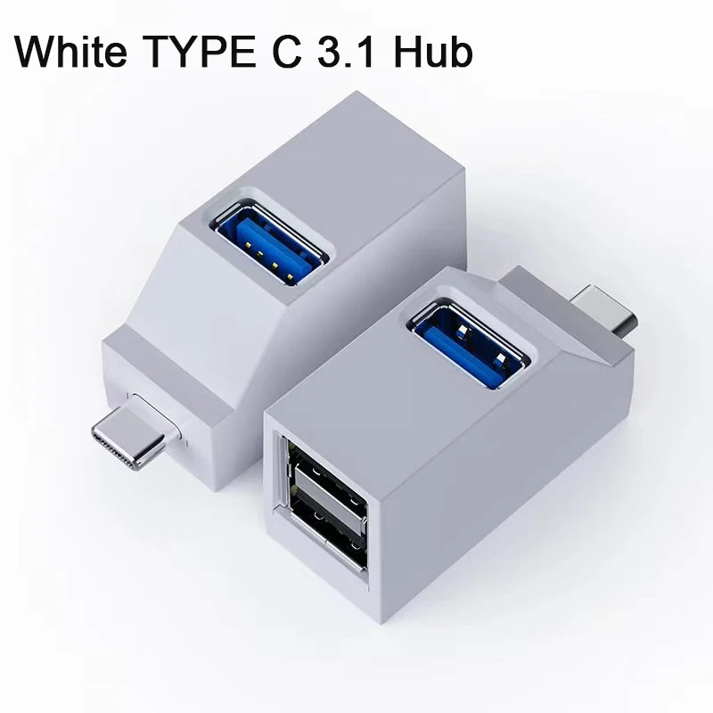 Mini USB C 3.0 Hub High-Speed Data Transfer Type C USB 3.0 Hub Splitter with 3 USB Ports for Macbook Pro PC Laptop Accessories