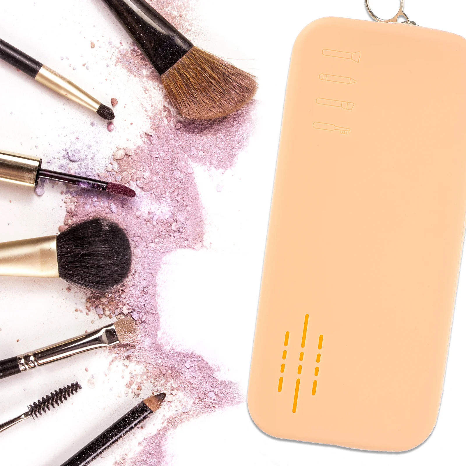 Estojo Compacto para Pincéis de Maquiagem com Zíper, Organizador Portátil para Brilho Labial, Chaves e Moedas, Presente Ideal para Ela