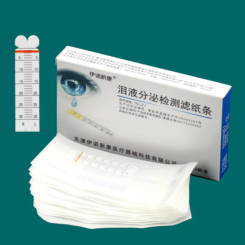 

Crystal Fluorescent Strip Medical Ophthalmic Tear Detection Filter Paper Artificial Test Strip Tears Secrete Fluorescein Sodium