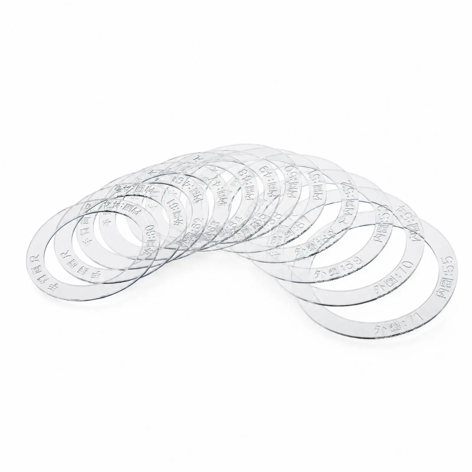 Transparent Bangle Tracing Gauge Clear Graduations Bangle Drawing Gauge Wear-Resistant for DIY Crafters, Workshop