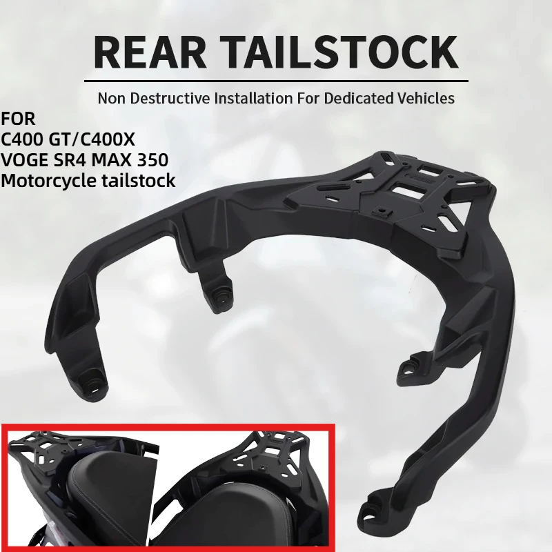 

Motorcycle Rear Carrier Luggage Rack Storage Box Bracket Fit FOR C400 GT C400X SR4 MAX 350 Modified Parts